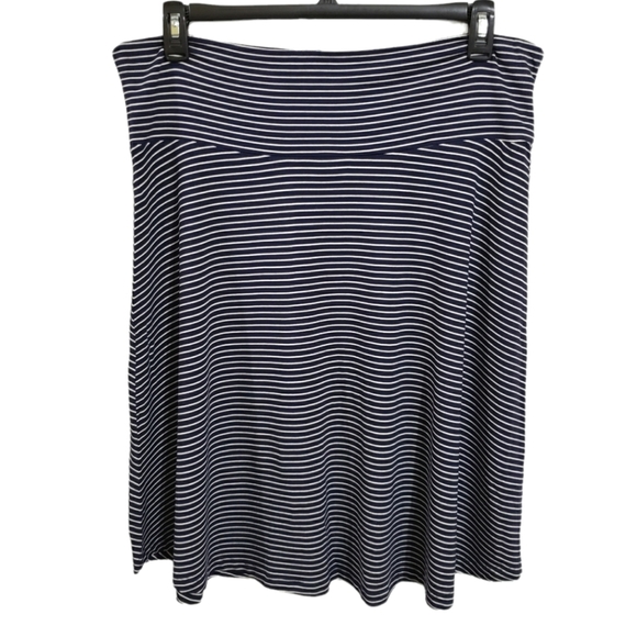GAP Foldover Navy and White Striped Skirt Women's XL NWT - Picture 4 of 7